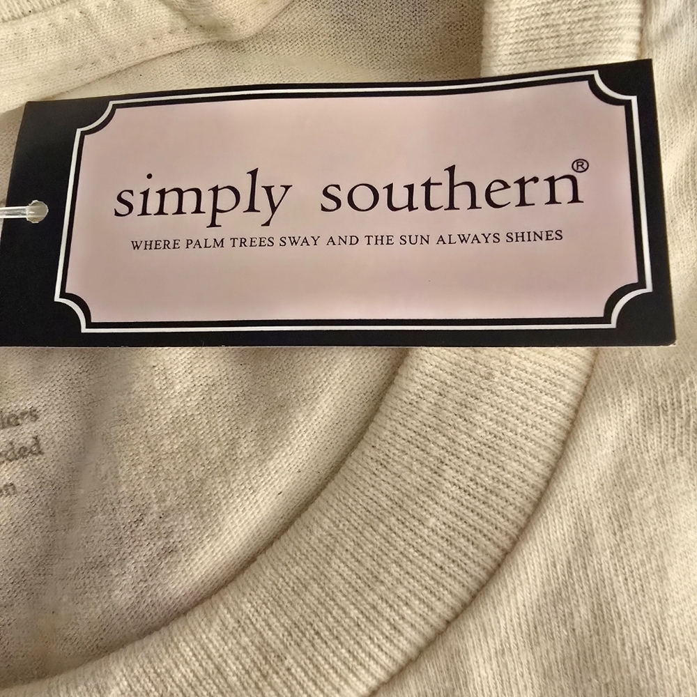 Simply Southern Ivory Tee with Red Accents - Picture 6 of 6